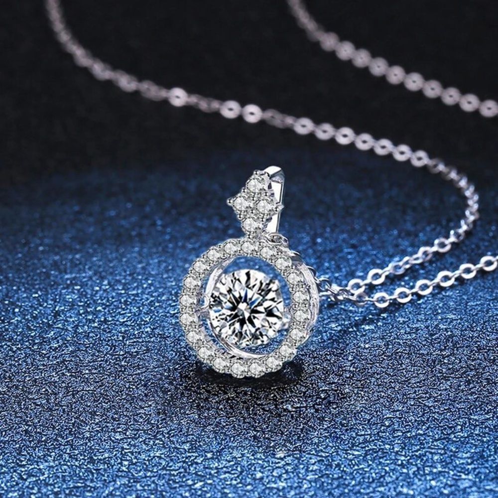 Certified 1 CT genuine moissanite necklace